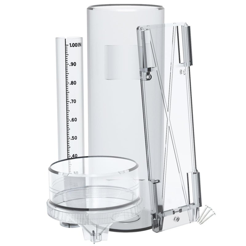Holdly Precise Rain Gauge with Mounting Bracket  Outdoor Rain Gauge Accurate to 1/100th of an Inch  Made of UV and Heat Resistant Polycarbonate Material for All Weather Conditions - Image 1